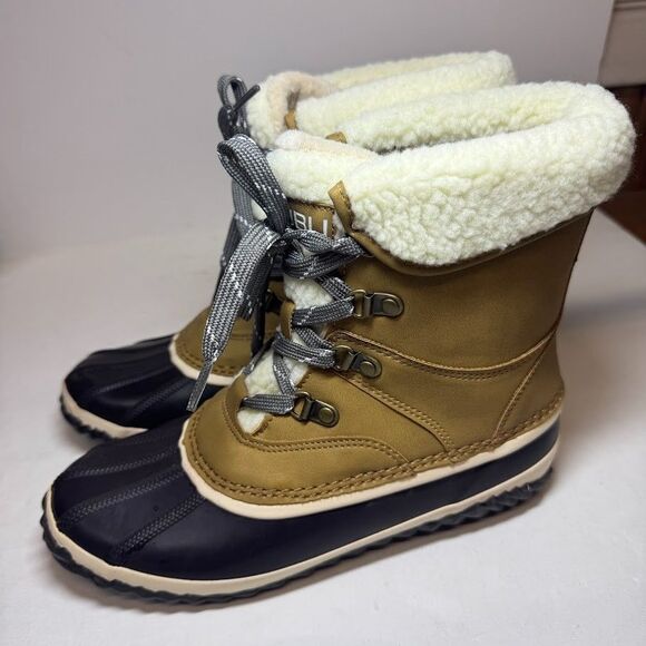 JBU Womens 7 M Tan Lizzy Waterproof Faux Fur Lined Ankle Boots DISPLAY IV0 - Picture 4 of 6